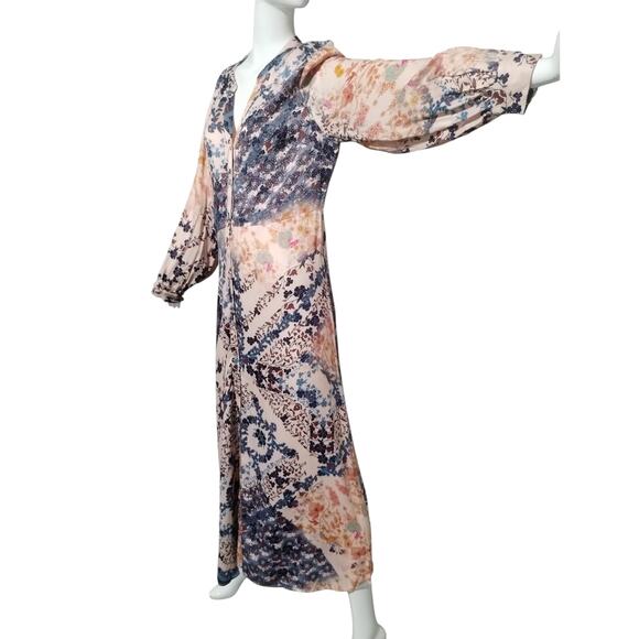 Soft Surroundings Floral Viscose Maxi Casual Beach Resortwear Button up Dress - Picture 2 of 12